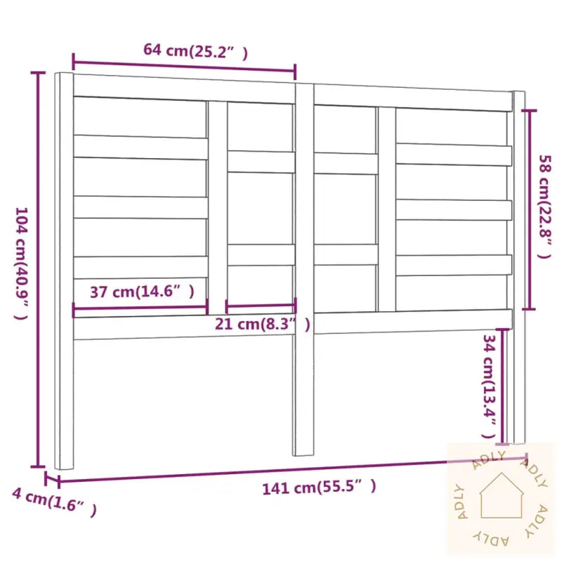 Sengegavl 141X4X104 Cm Heltre Furu