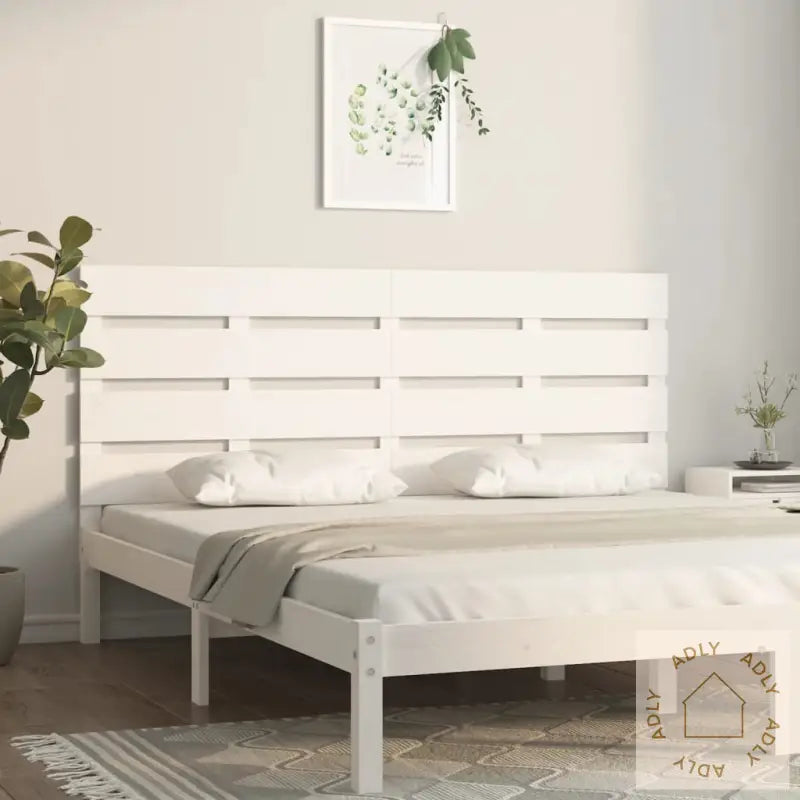 Sengegavl Hvit 120X3X80Cm Heltre Furu