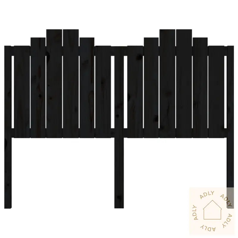 Sengegavl Svart 146X4X110 Cm Heltre Furu