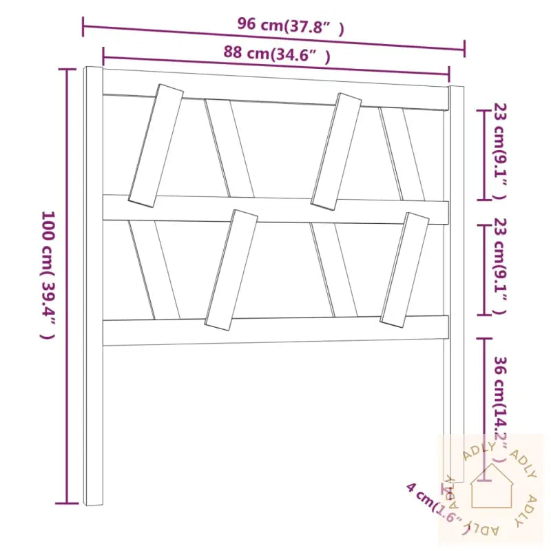 Sengegavl Honningbrun 96X4X100 Cm Heltre Furu