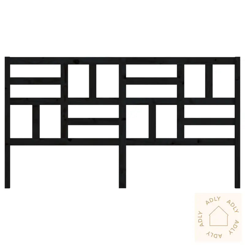 Sengegavl Svart 206X4X104 Cm Heltre Furu