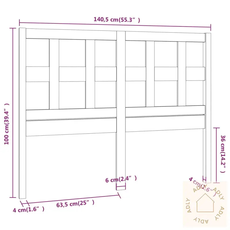 Sengegavl 140,5X4X100 Cm Heltre Furu