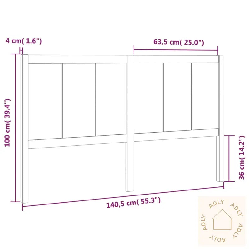 Sengegavl 140,5X4X100 Cm Heltre Furu