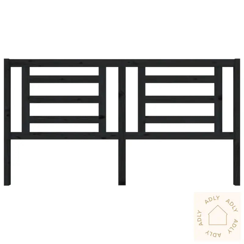 Sengegavl Svart 186X4X100 Cm Heltre Furu