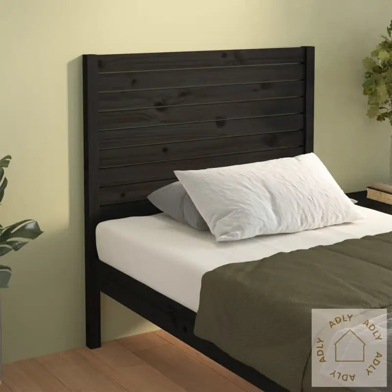 Sengegavl Svart 81X4X100 Cm Heltre Furu