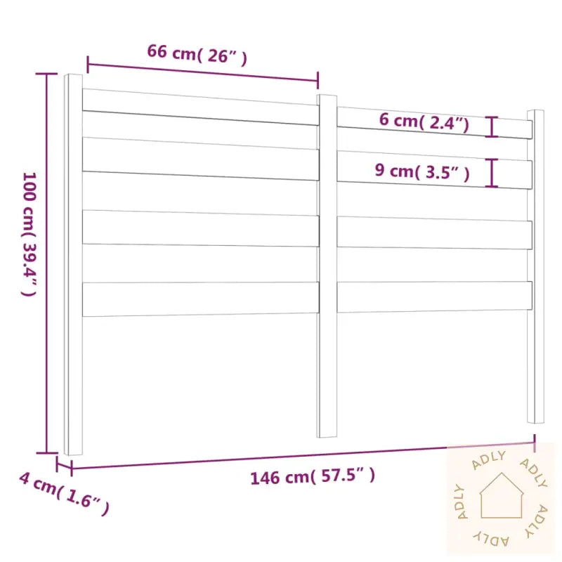 Sengegavl 146X4X100 Cm Heltre Furu