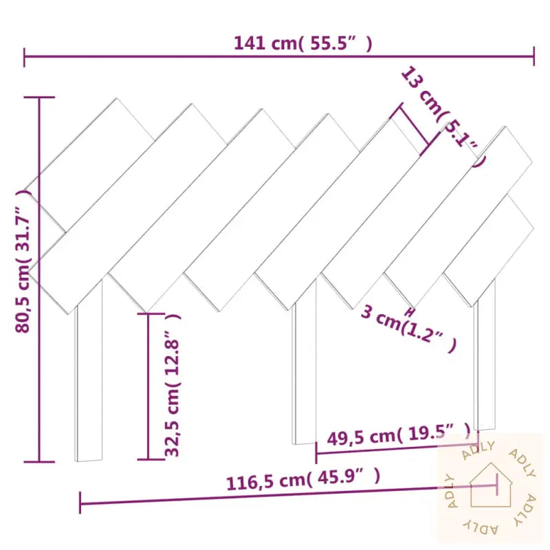 Sengegavl Hvit 141X3X80,5 Cm Heltre Furu
