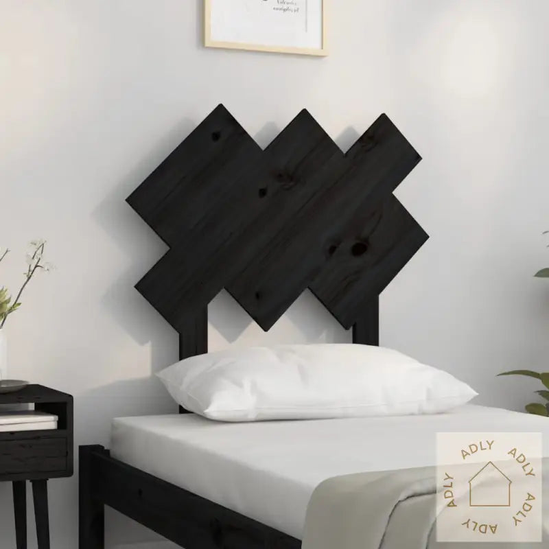 Sengegavl Svart 72,5X3X81 Cm Heltre Furu