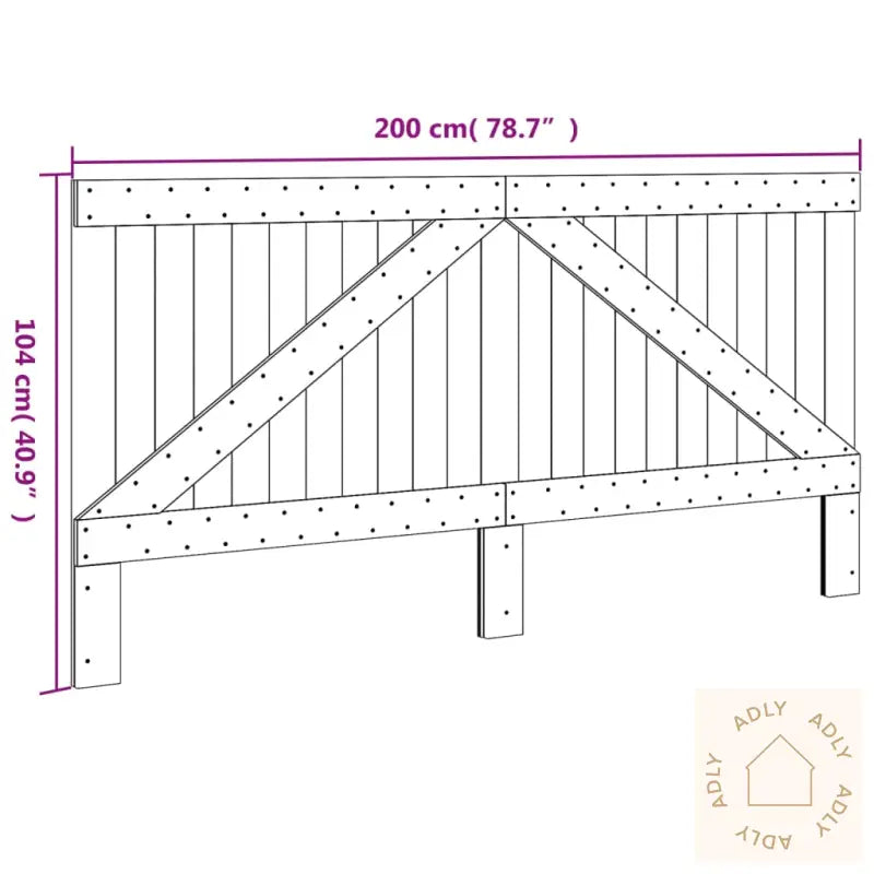 Sengegavl 200X104 Cm Heltre Furu