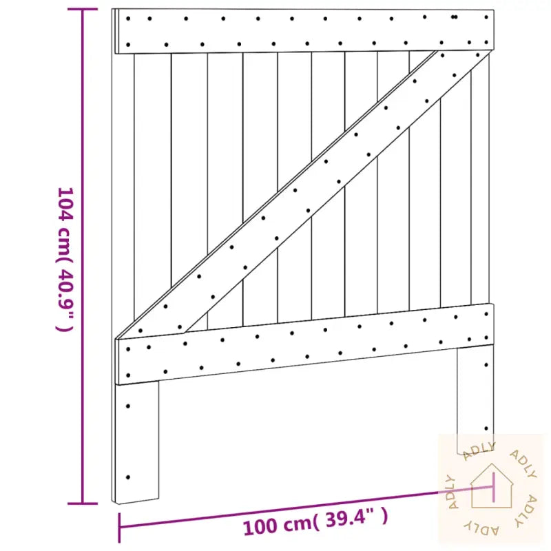 Sengegavl 100X104 Cm Heltre Furu