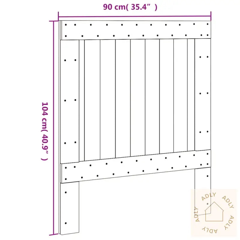 Sengegavl 90X104 Cm Heltre Furu