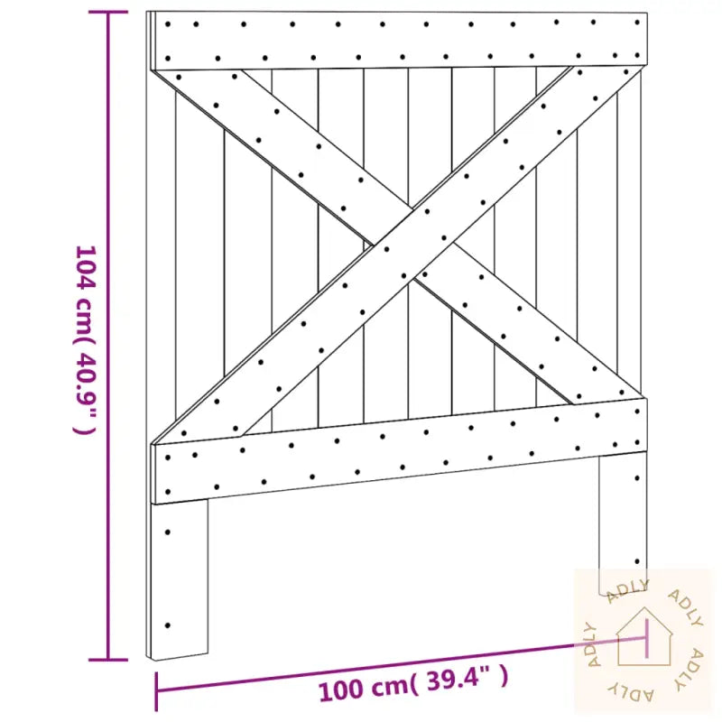 Sengegavl 100X104 Cm Heltre Furu