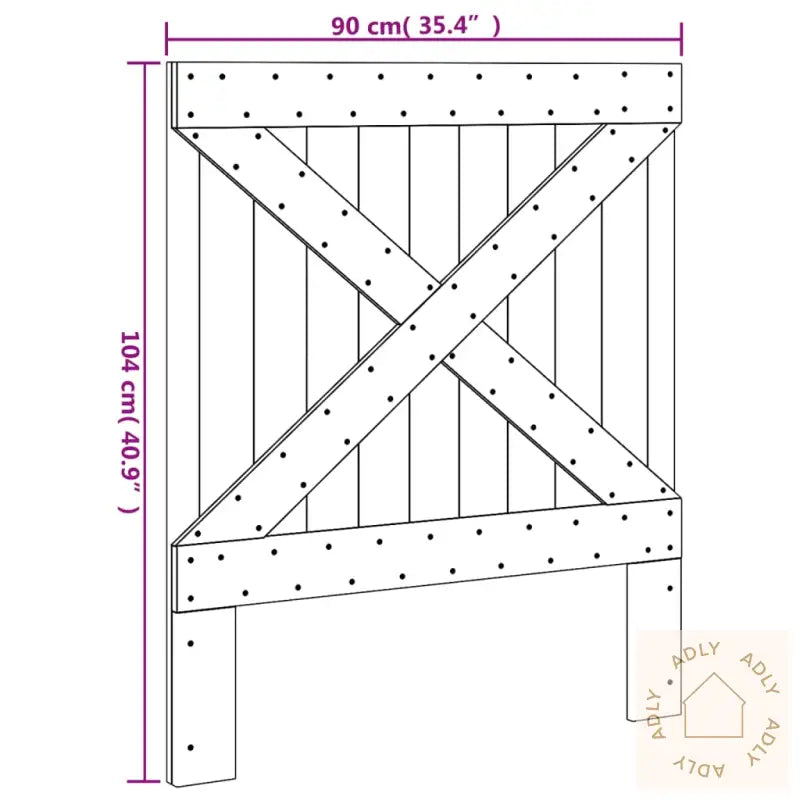 Sengegavl 90X104 Cm Heltre Furu