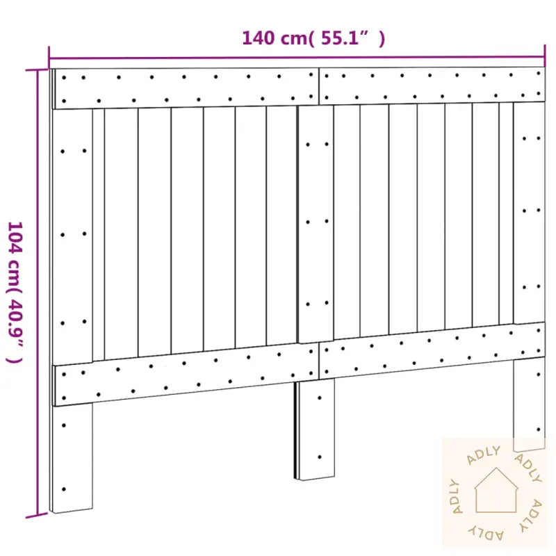 Sengegavl 140X104 Cm Heltre Furu