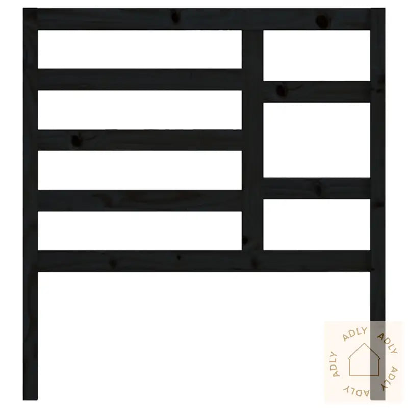 Sengegavl Svart 106X4X104 Cm Heltre Furu