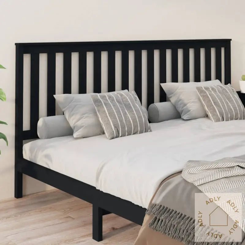 Sengegavl Svart 206X6X101 Cm Heltre Furu