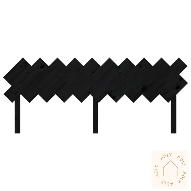 Sengegavl Svart 196X3X80,5 Cm Heltre Furu