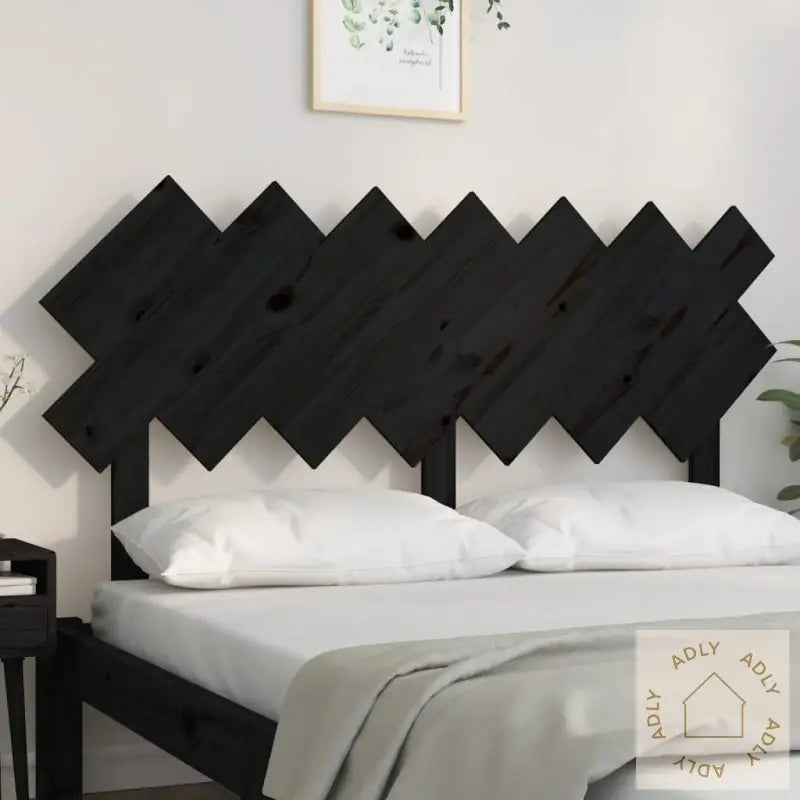 Sengegavl Svart 141X3X80,5 Cm Heltre Furu