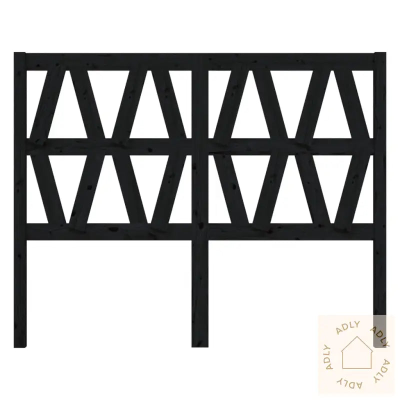 Sengegavl Svart 146X4X100 Cm Heltre Furu