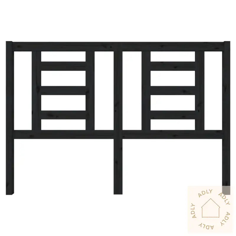Sengegavl Svart 146X4X100 Cm Heltre Furu