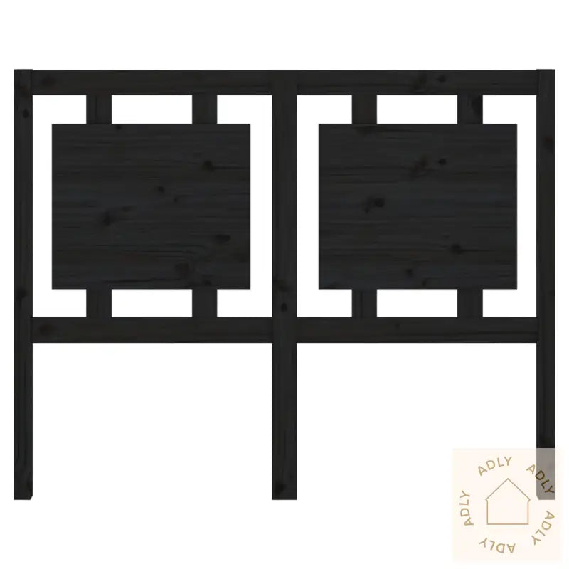 Sengegavl Svart 125,5X4X100 Cm Heltre Furu