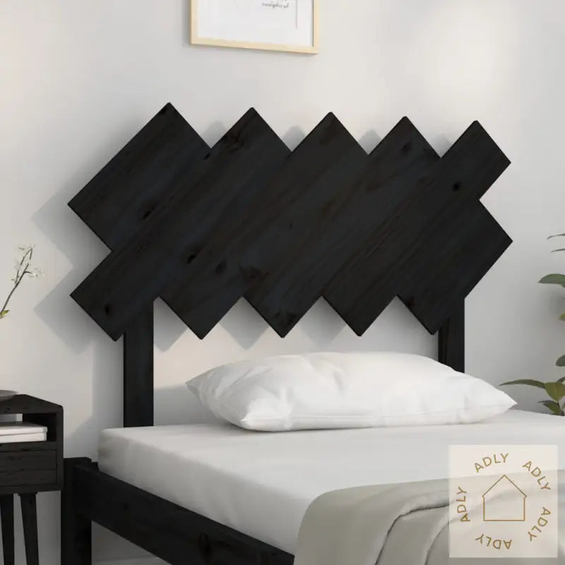 Sengegavl Svart 104 X 3 X 80,5 Cm Heltre Furu
