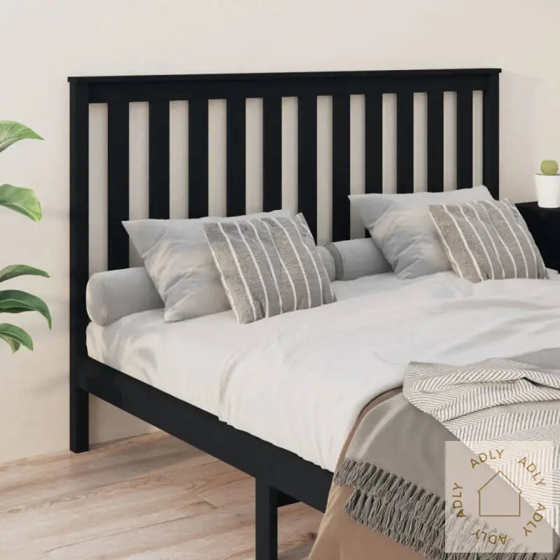 Sengegavl Svart 166X6X101 Cm Heltre Furu