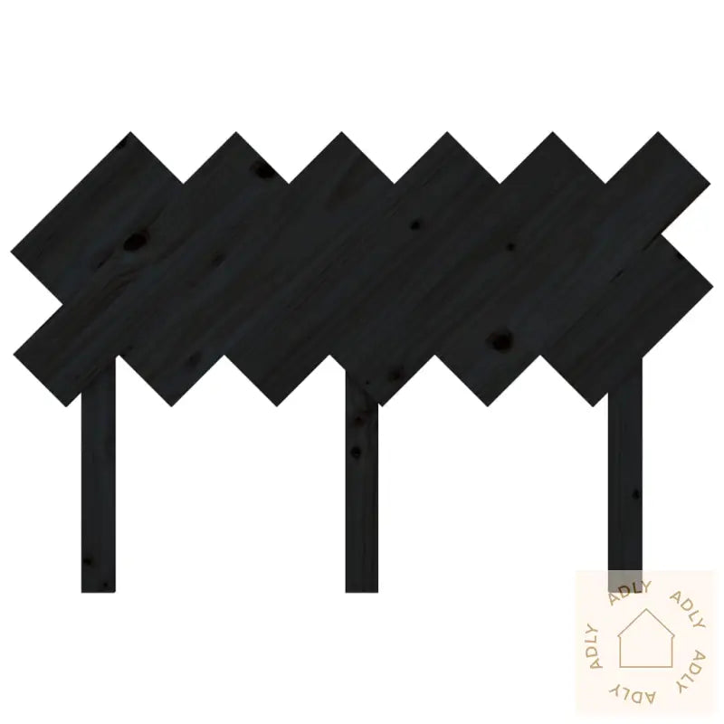 Sengegavl Svart 122,5X3X80,5 Cm Heltre Furu