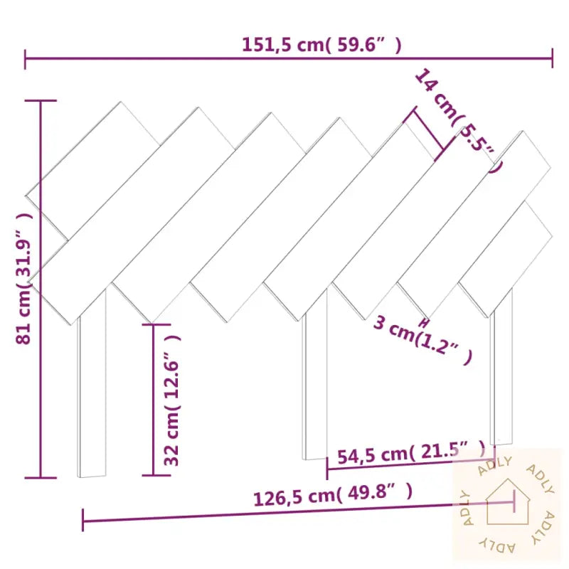 Sengegavl Honningbrun 151,5X3X81 Cm Heltre Furu