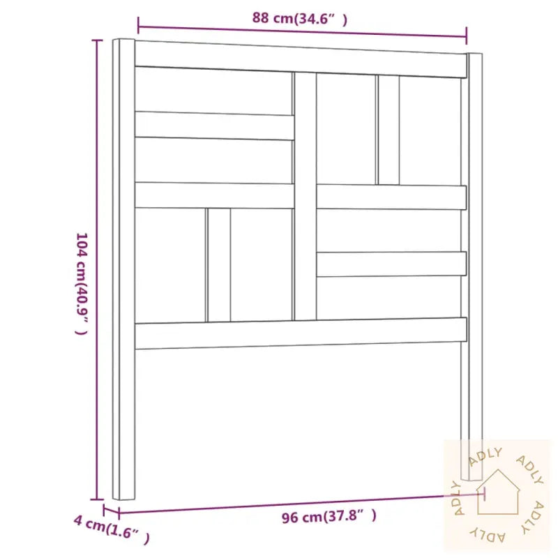 Sengegavl 96X4X104 Cm Heltre Furu