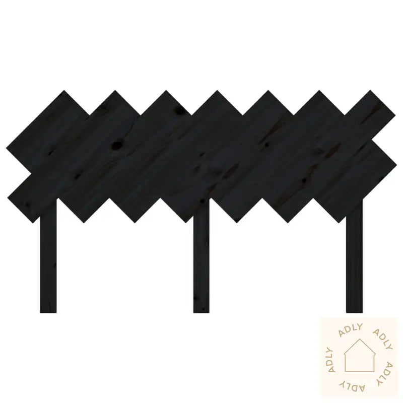 Sengegavl Svart 141X3X80,5 Cm Heltre Furu