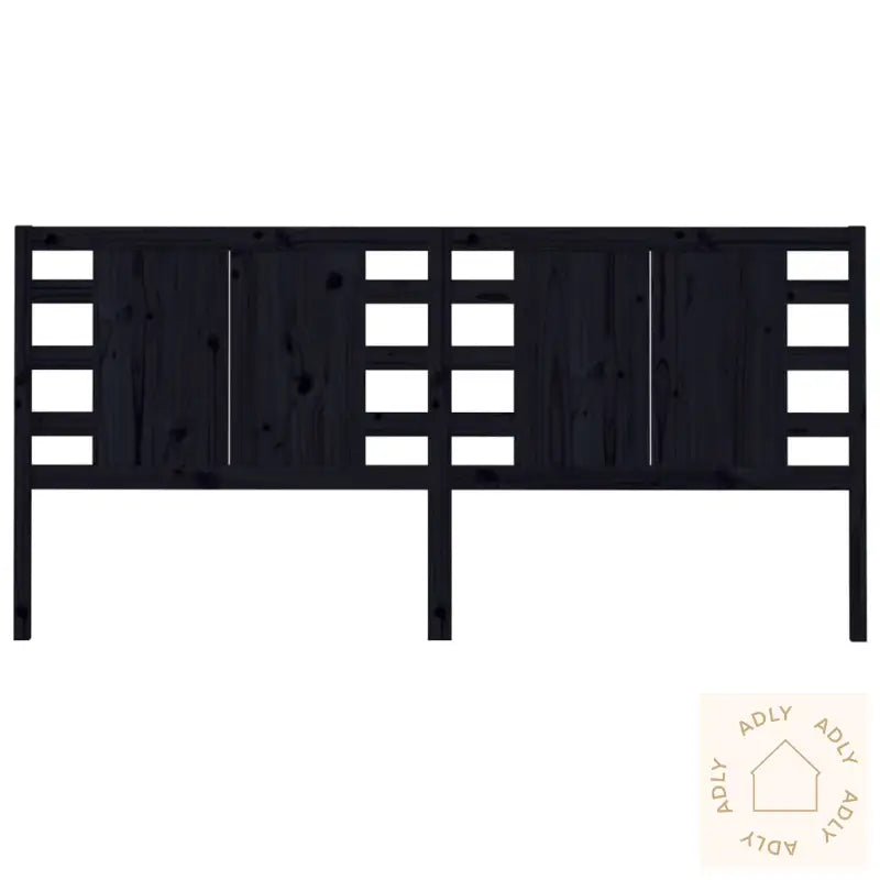 Sengegavl Svart 206X4X100 Cm Heltre Furu