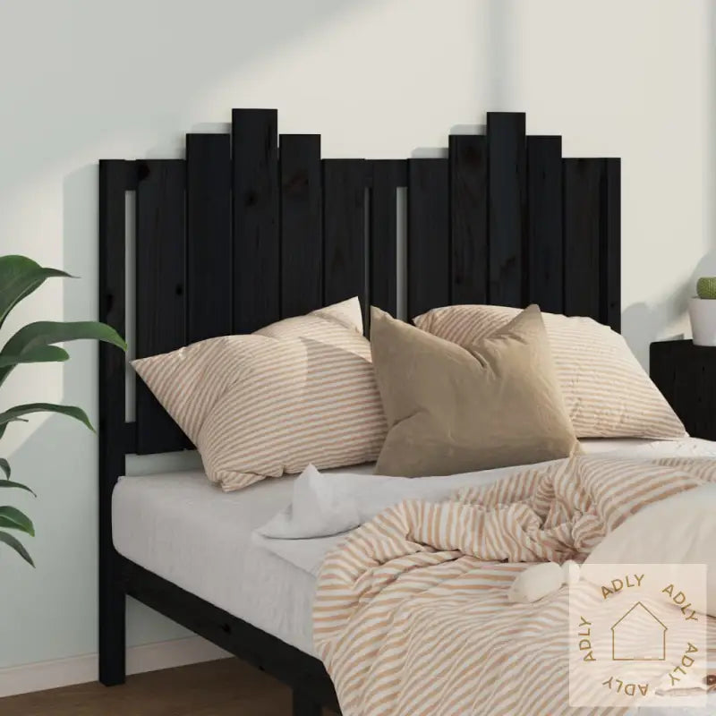 Sengegavl Svart 126X4X110 Cm Heltre Furu