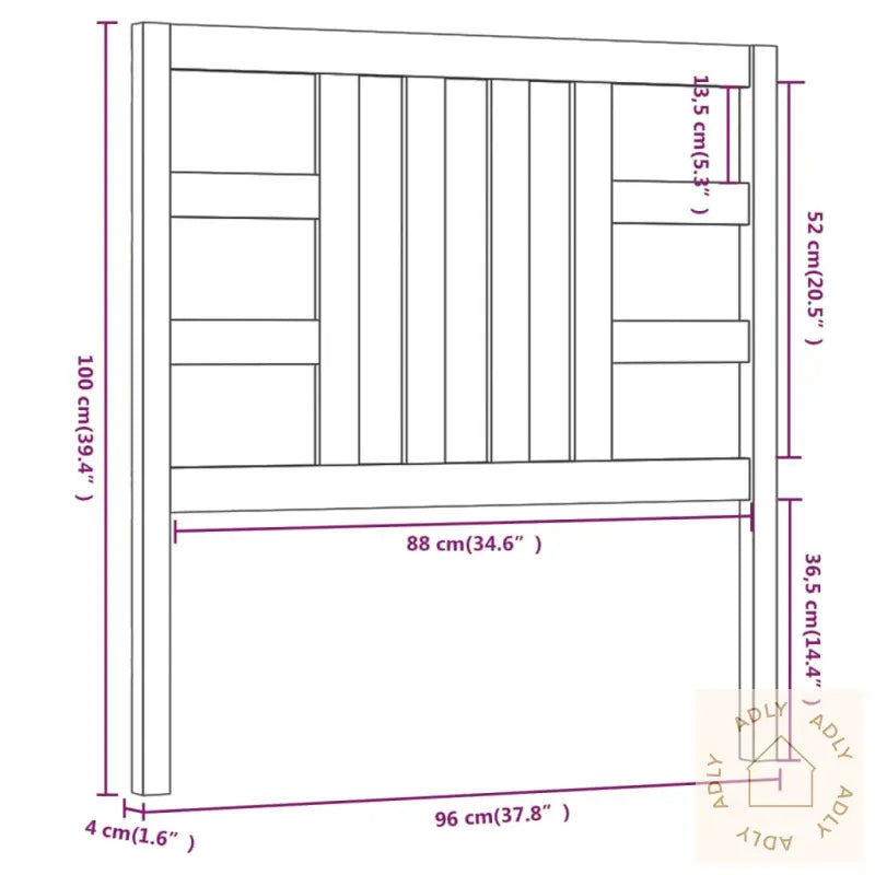 Sengegavl Honningbrun 96X4X100 Cm Heltre Furu