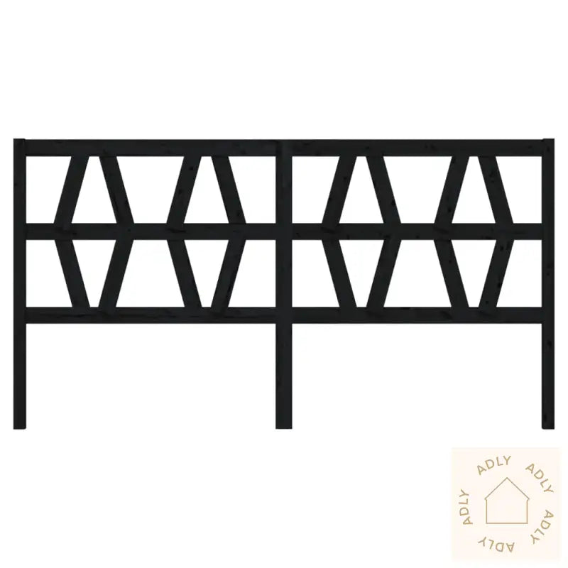 Sengegavl Svart 206X4X100 Cm Heltre Furu