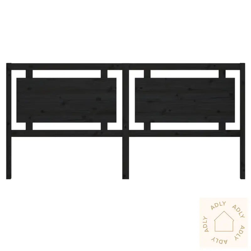Sengegavl Svart 205,5X4X100 Cm Heltre Furu
