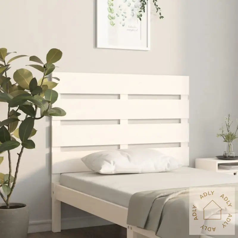 Sengegavl Hvit 100X3X80 Cm Heltre Furu