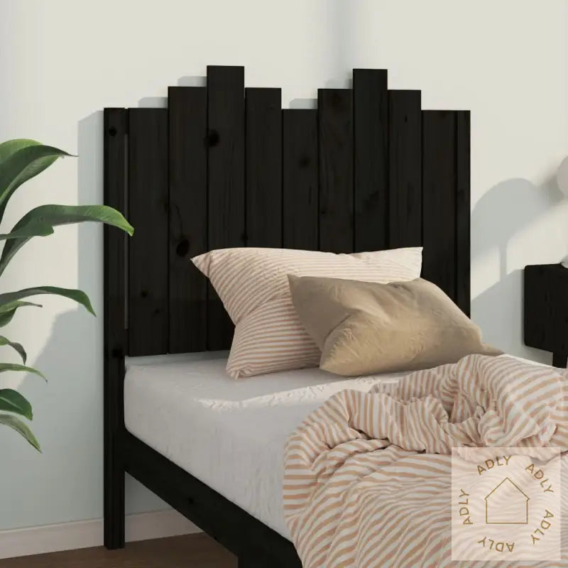Sengegavl Svart 96X4X110 Cm Heltre Furu