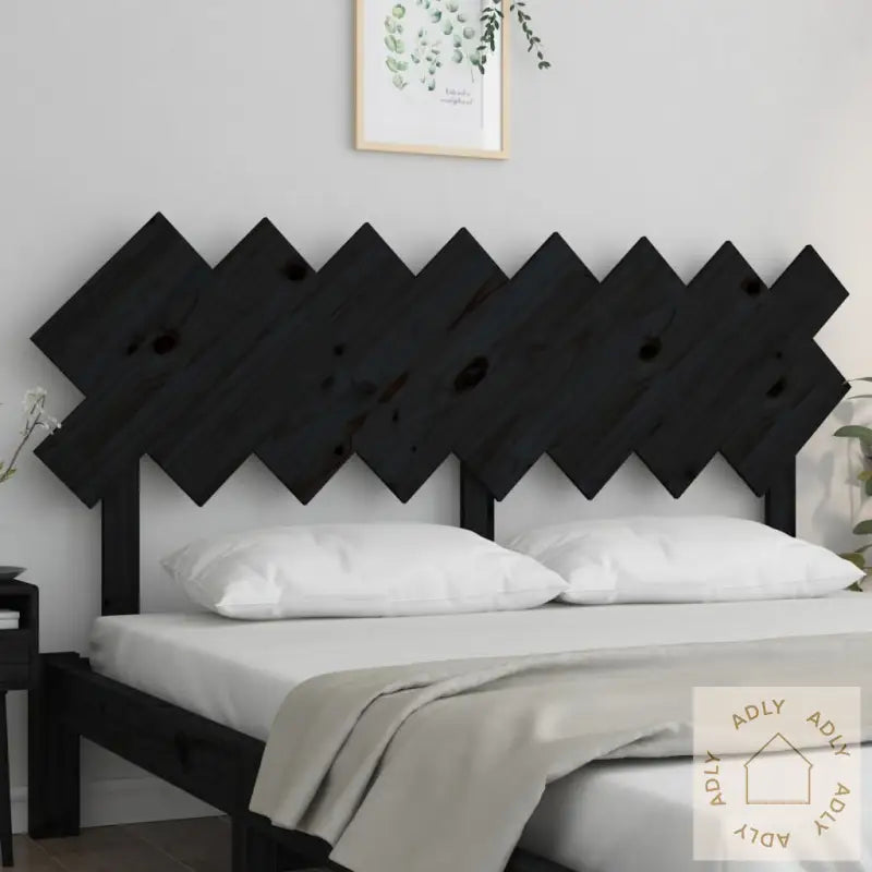 Sengegavl Svart 159,5X3X80,5 Cm Heltre Furu