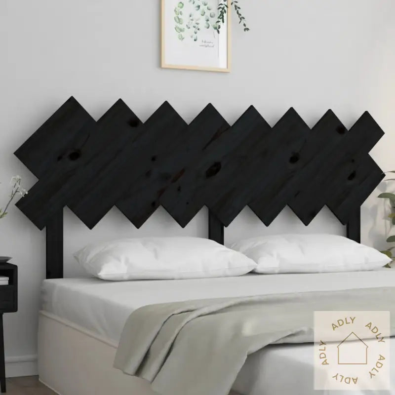 Sengegavl Svart 159,5X3X80,5 Cm Heltre Furu