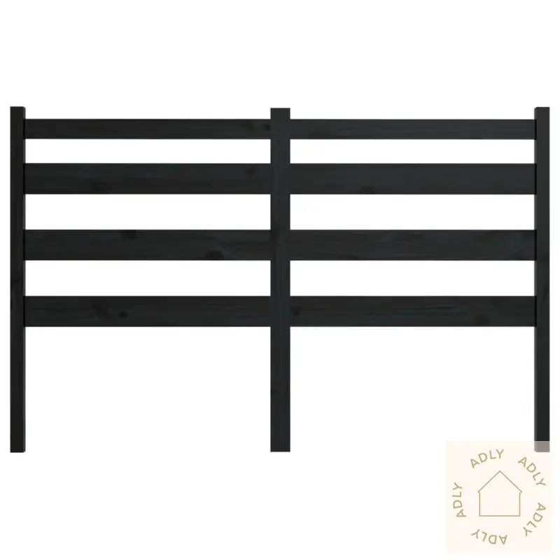 Sengegavl Svart 126X4X100 Cm Heltre Furu