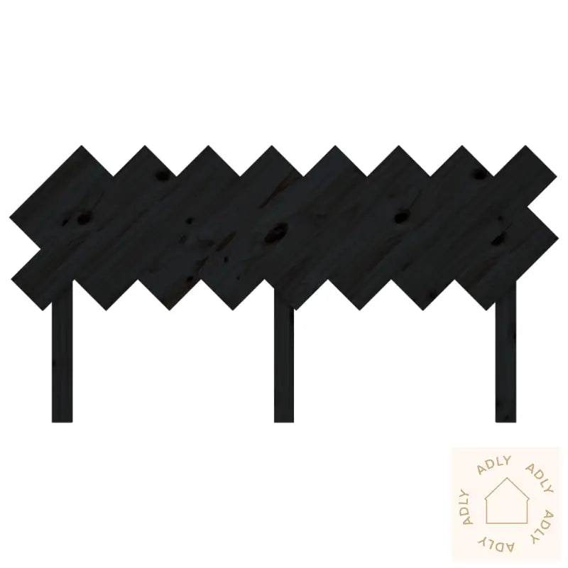 Sengegavl Svart 159,5X3X80,5 Cm Heltre Furu