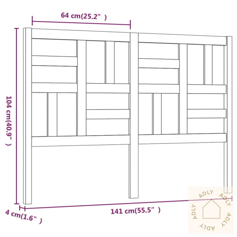 Sengegavl Hvit 141X4X104 Cm Heltre Furu