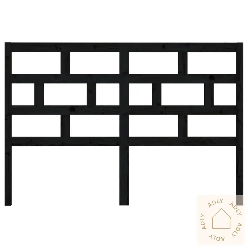 Sengegavl Svart 141X4X100 Cm Heltre Furu