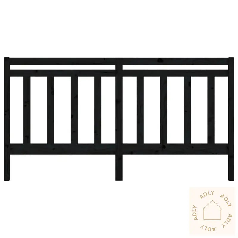 Sengegavl Svart 206X4X100 Cm Heltre Furu