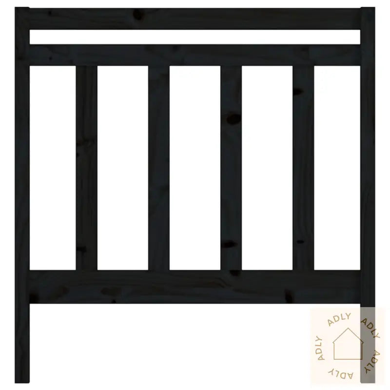 Sengegavl Svart 81X4X100 Cm Heltre Furu
