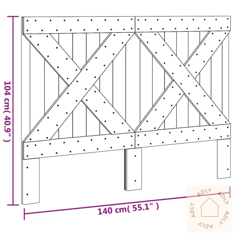 Sengegavl 140X104 Cm Heltre Furu