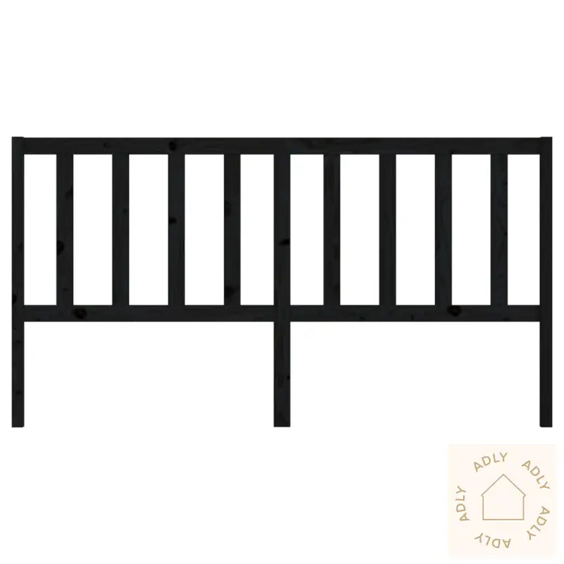 Sengegavl Svart 206X4X100 Cm Heltre Furu