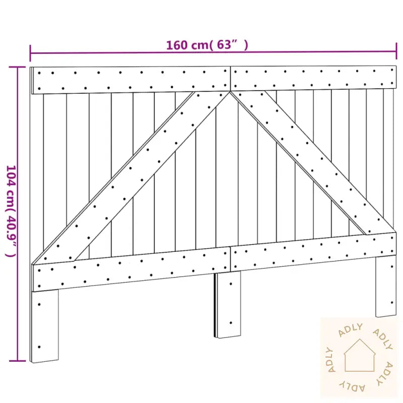 Sengegavl 160X104 Cm Heltre Furu