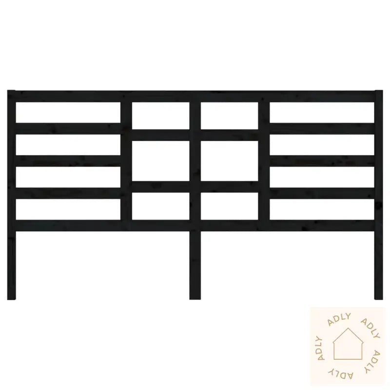 Sengegavl Svart 186X4X104 Cm Heltre Furu
